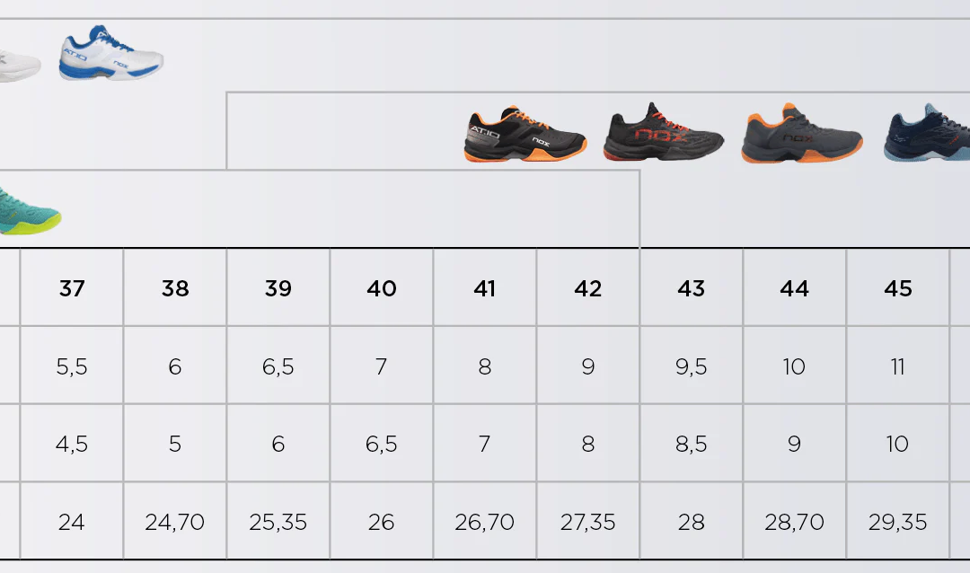 Guia Tallas Zapatillas Nox